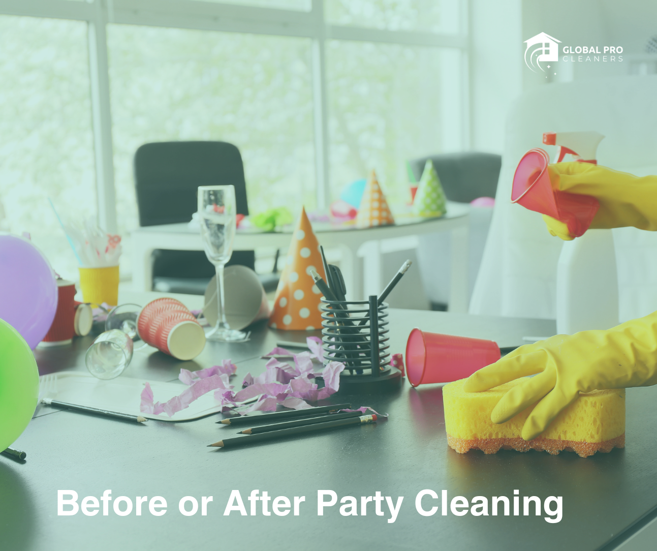 Before or After party cleaning